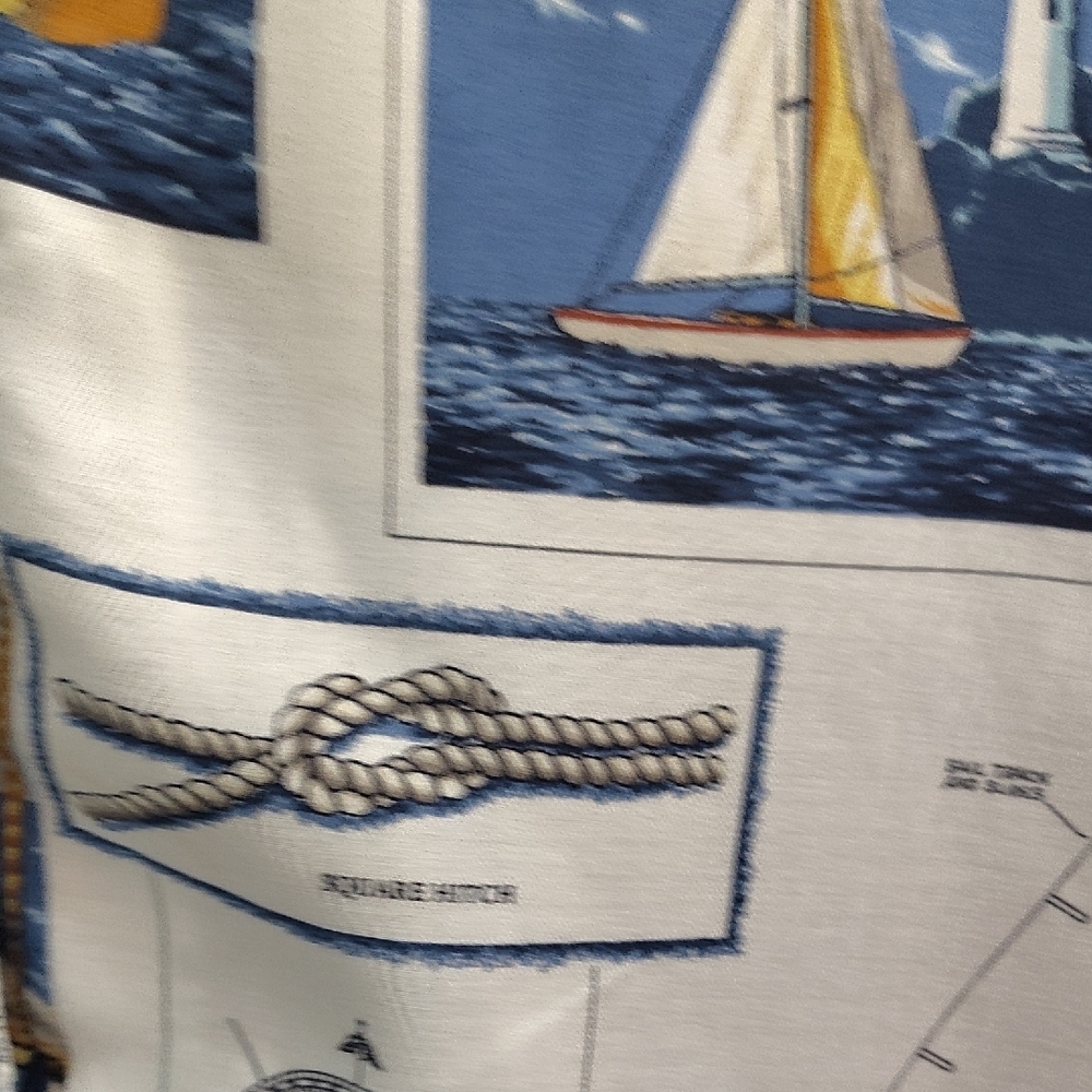 Vintage Nautical Women's Sailing Festive Enthusiast Button Down Shirt. - Picture 4 of 7